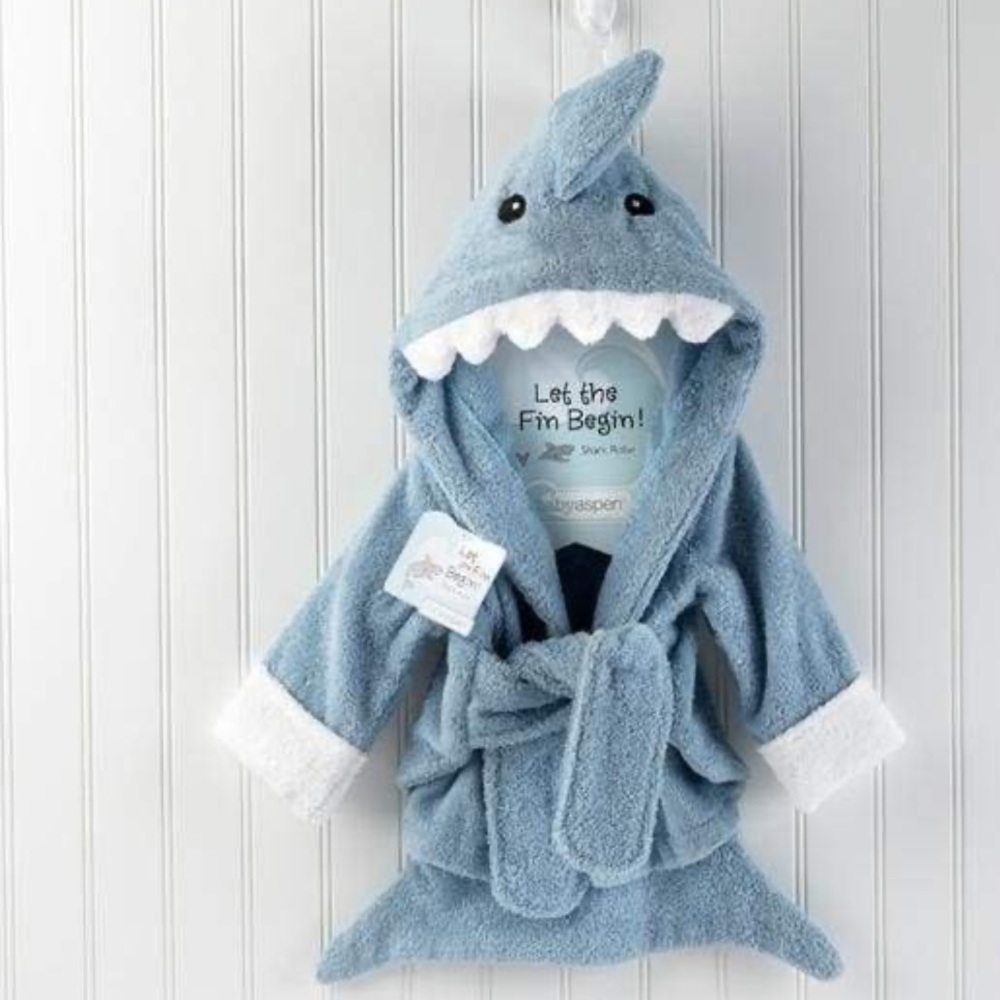Baby Aspen Blue Shark Bathrobe